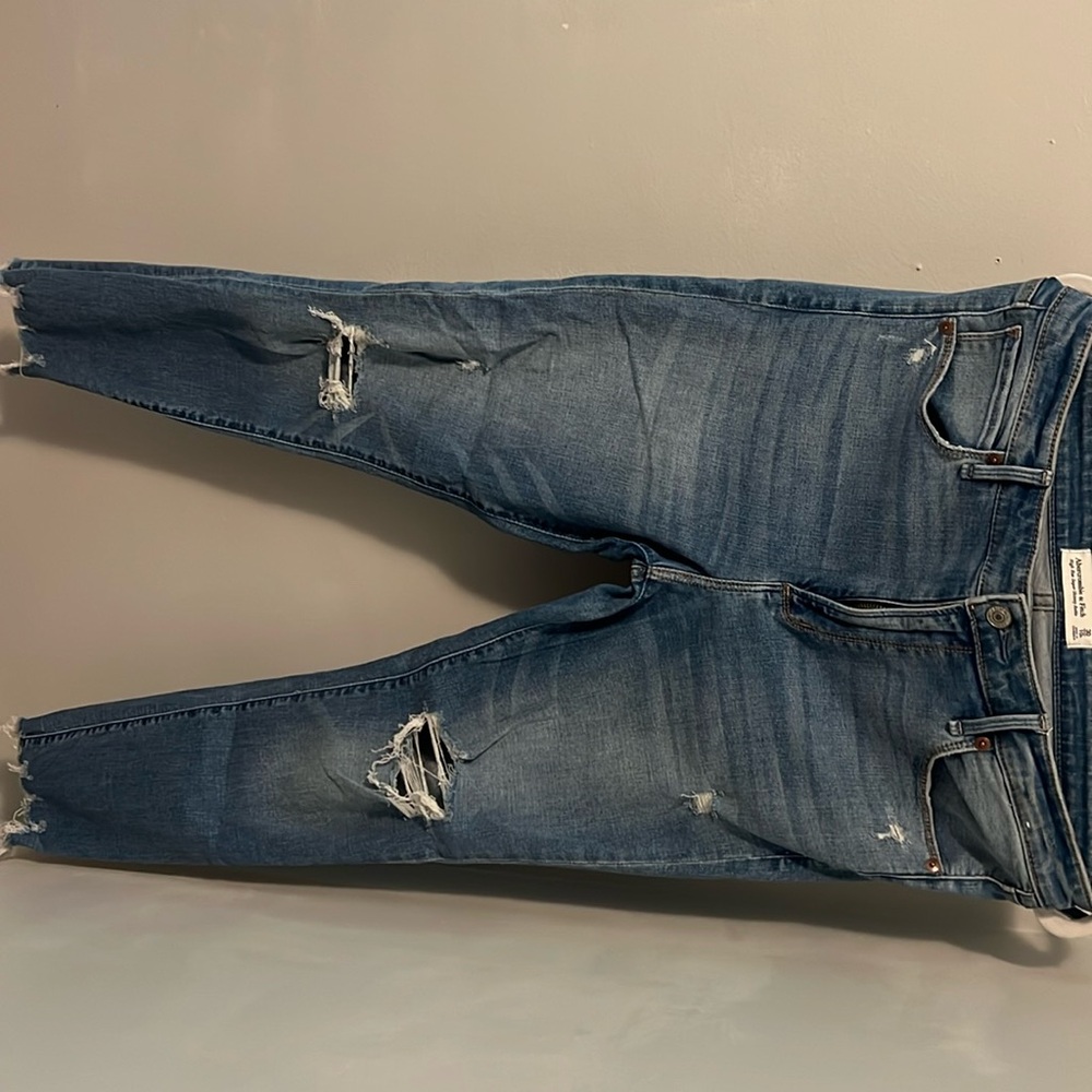 Abercrombie High rise super skinny ankle jeans